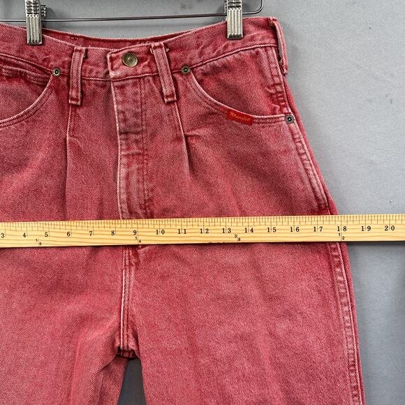 VTG Wrangler Jeans 26x32 Western Bareback Red High Waisted Cowgirl Rodeo USA 90s - Picture 12 of 16